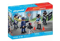 PLAYMOBIL ACTION HEROES - SET DE MÉTIER DE LA POLICE: 4 POLICIERS DIFFERENTS #71730 (0325)